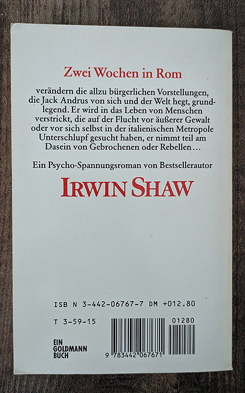 Zwei Wochen in einer anderen Stadt