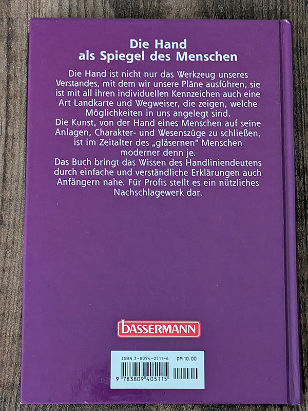 Das neue große Buch der Handlesekunst.